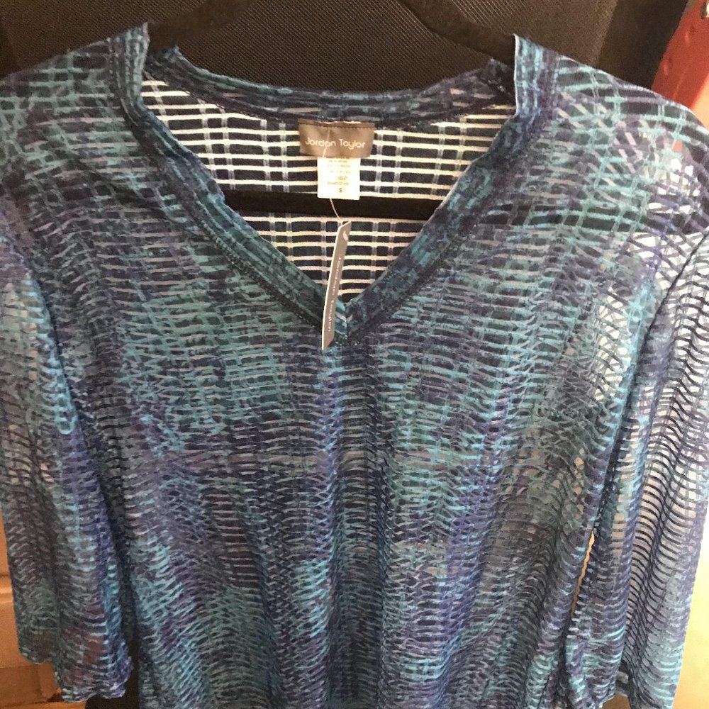 Swimwear Blue Top Cover Up